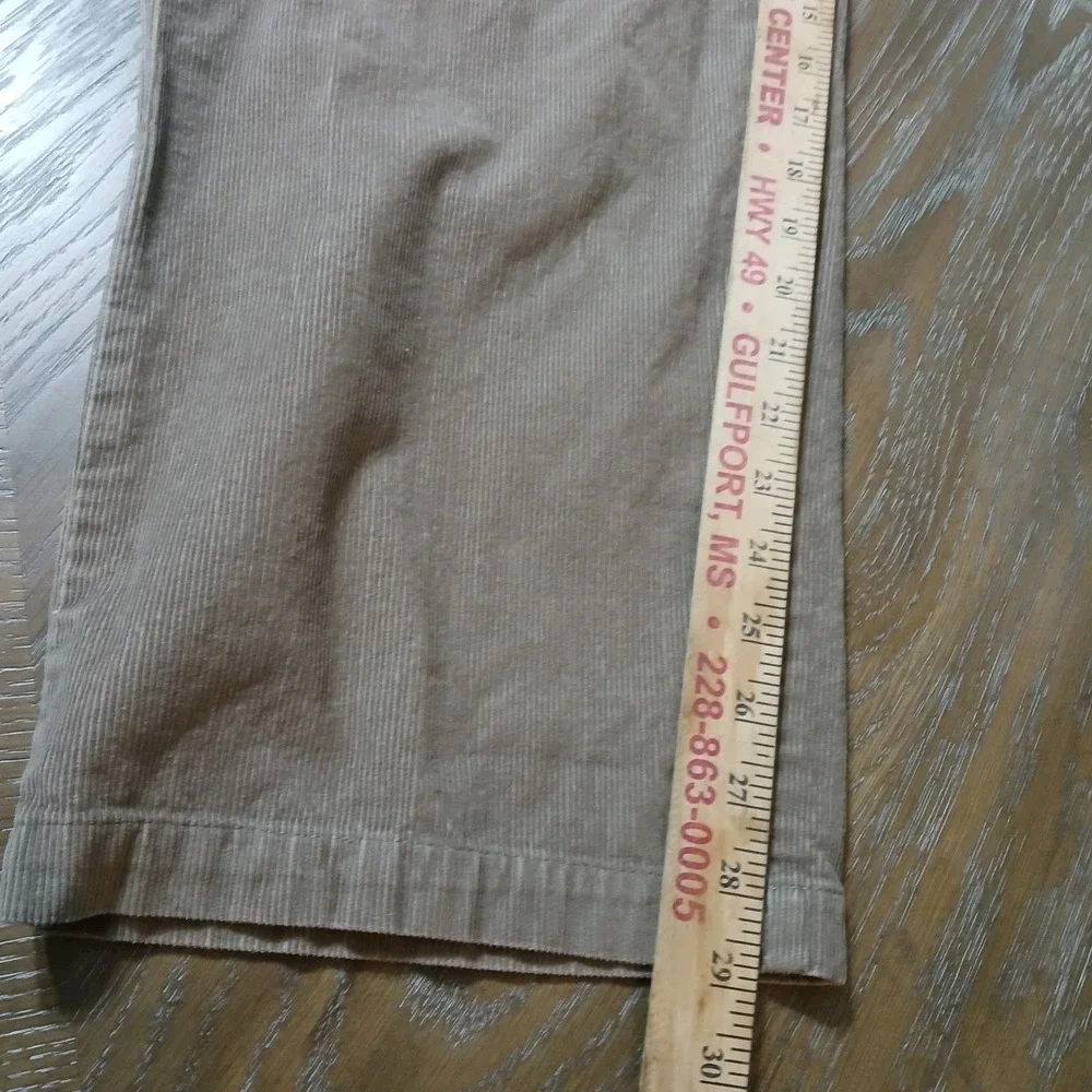 Dockers Men Corduroy Pants Sz 42x30 Brown Outdoor Flat Front Classic Fit